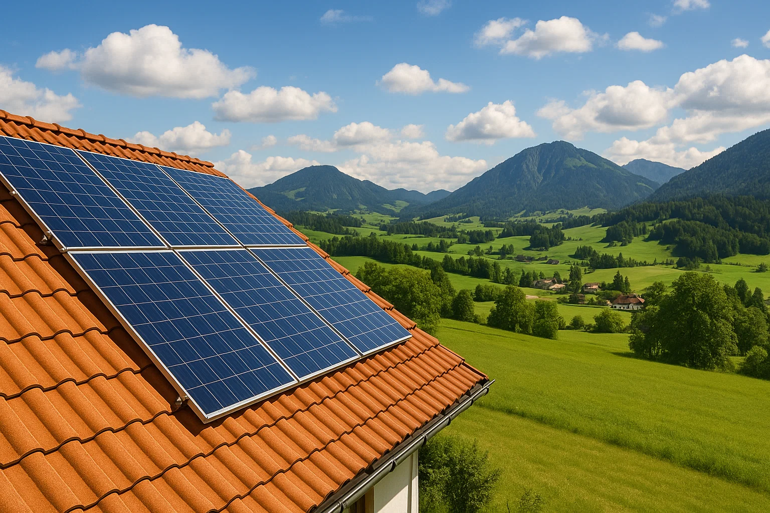 Solarpanel Montage